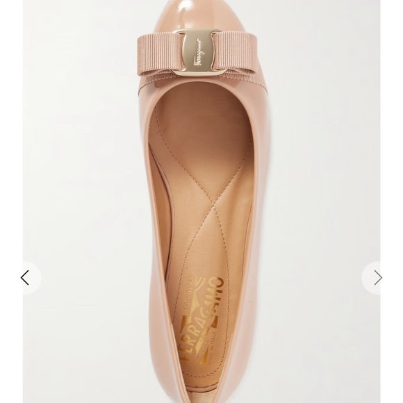 Ferragamo Varina bow-embellished patent-leatherballet flats - Picture 4 of 9